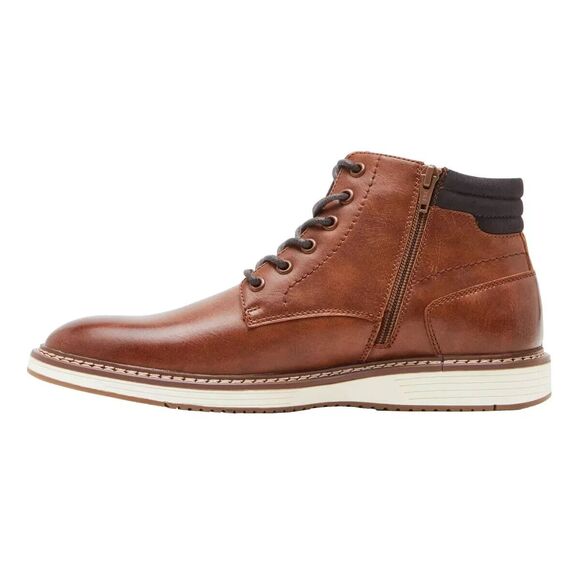 Steve Madden “P-Jelen” Men’s Side Zip Chukka Dress & Comfort Boot (Cognac) Brown